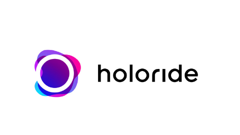 farbiges Logo holoride auf weißem Hintergrund