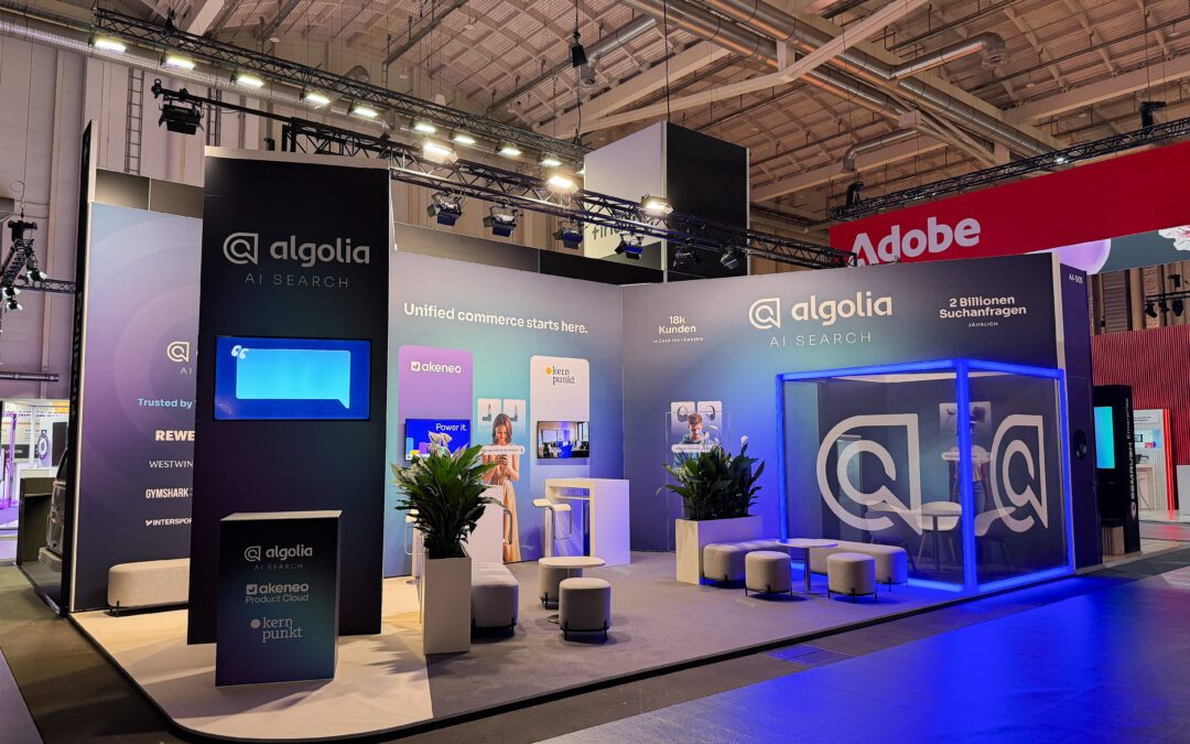 Algolia Messestand OMR25 Hamburg