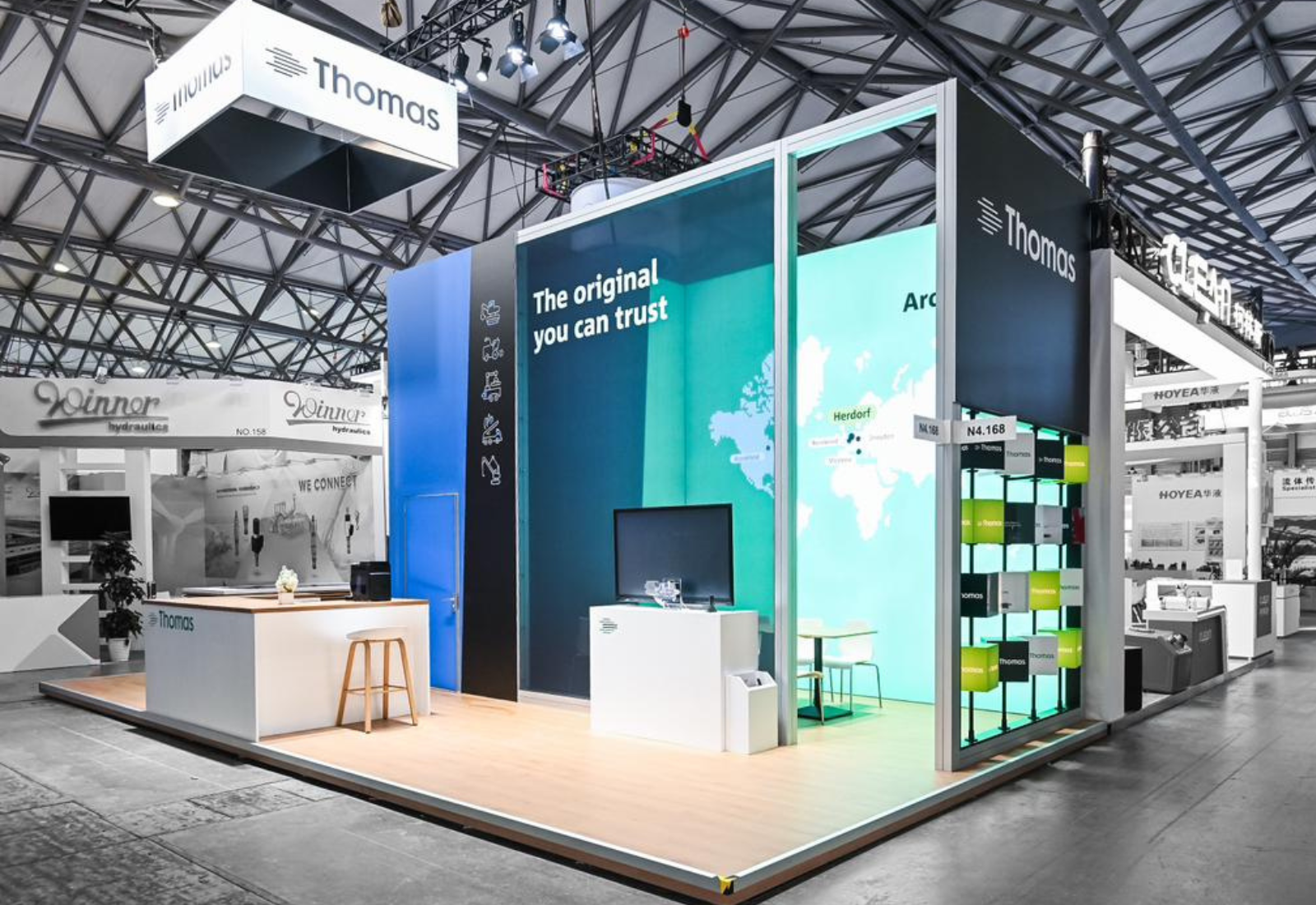 Messestand Thomas Magnete BAUMA China 2024